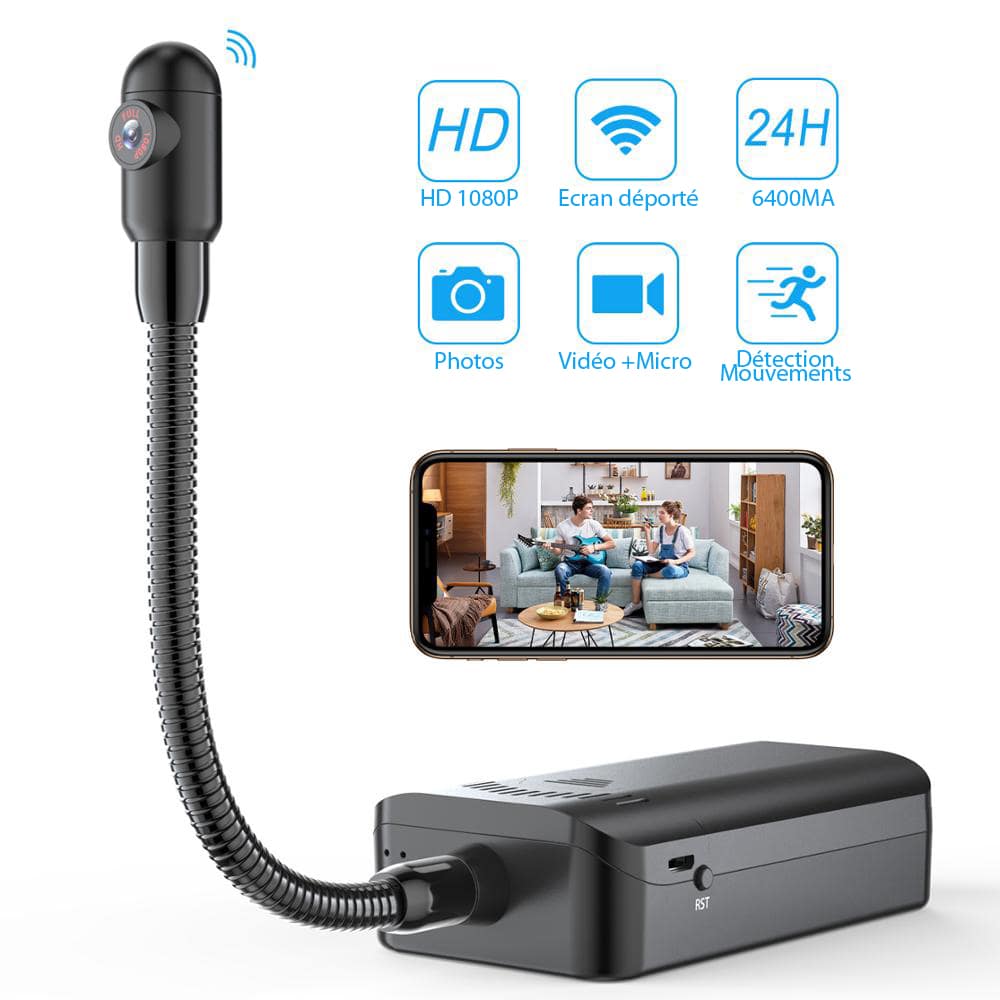 Mini Caméra Espion WiFi - Full HD 1080P, Vision Nocturne, Détection De Mouvement - Intérieur/extérieur