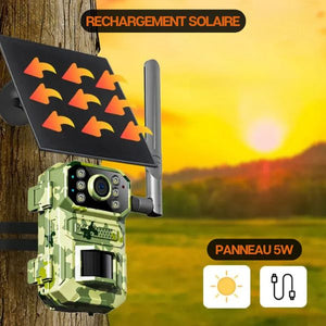 Caméra de Chasse 4G Solaire | Vision Nocturne 4MP, Détection - Brazyer Vision Nocturne