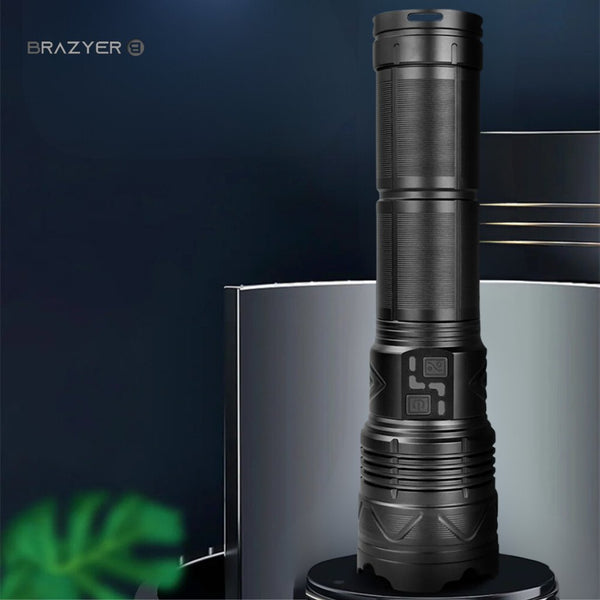 Lampe Torche Ultra Puissante - Longue Portée et Rechargeable - Brazyer Vision Nocturne