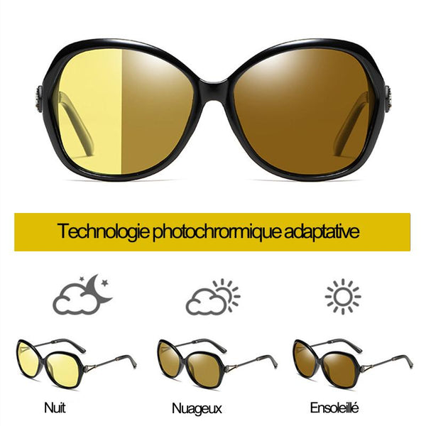 Goiteia Lunettes de soleil polarisées à clipser pour la conduite de nuit pour homme et femme, protection UV400, anti-éblouissement des phares/ampoules LED Goiteia Lunettes de soleil polarisées à clipser pour la conduite de nuit pour homme et femme, protection UV400, anti-éblouissement des phares/ampoules LED