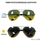 Lunettes de Soleil Photochromiques LIOUMO - Protection UV400, Verres Polarisants et Adaptatifs - Brazyer Vision Nocturne