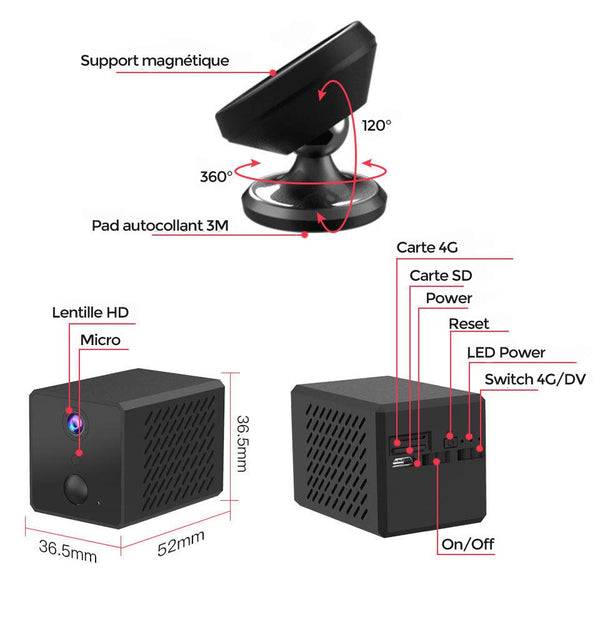 Mini Caméra Infrarouge Nano 4G - Brazyer Vision Nocturne