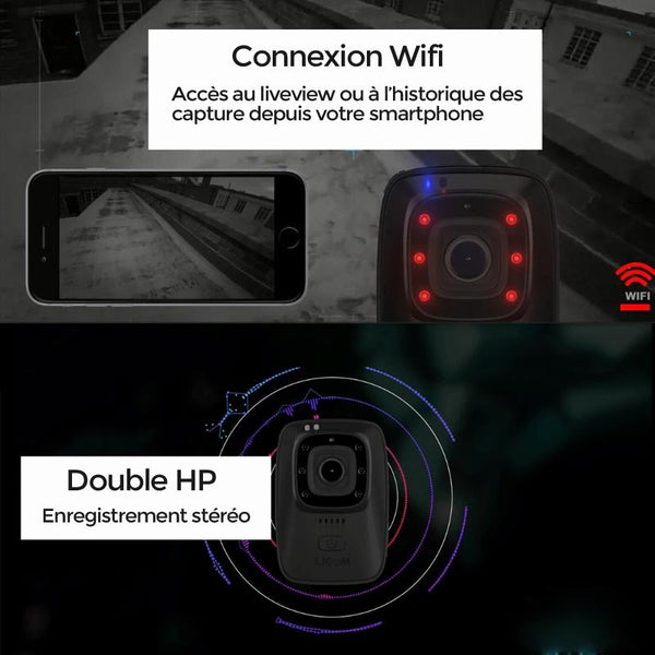 Actioncam Infrarouge Vision nocturne sport SJA10 connexion wifi et infrarouge
