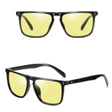 lunette conduite nuit anti fatigue verres jaunes couleur noir brillant