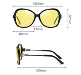dimensions lunettes de conduite de nuit femme noir