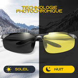 lunettes photochromiques jaunes conduite nocturne  changement de couleur soleil et nuit