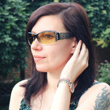 lunettes photochromique conduite de nuit pour femme vision anti eblouissement nocturne
